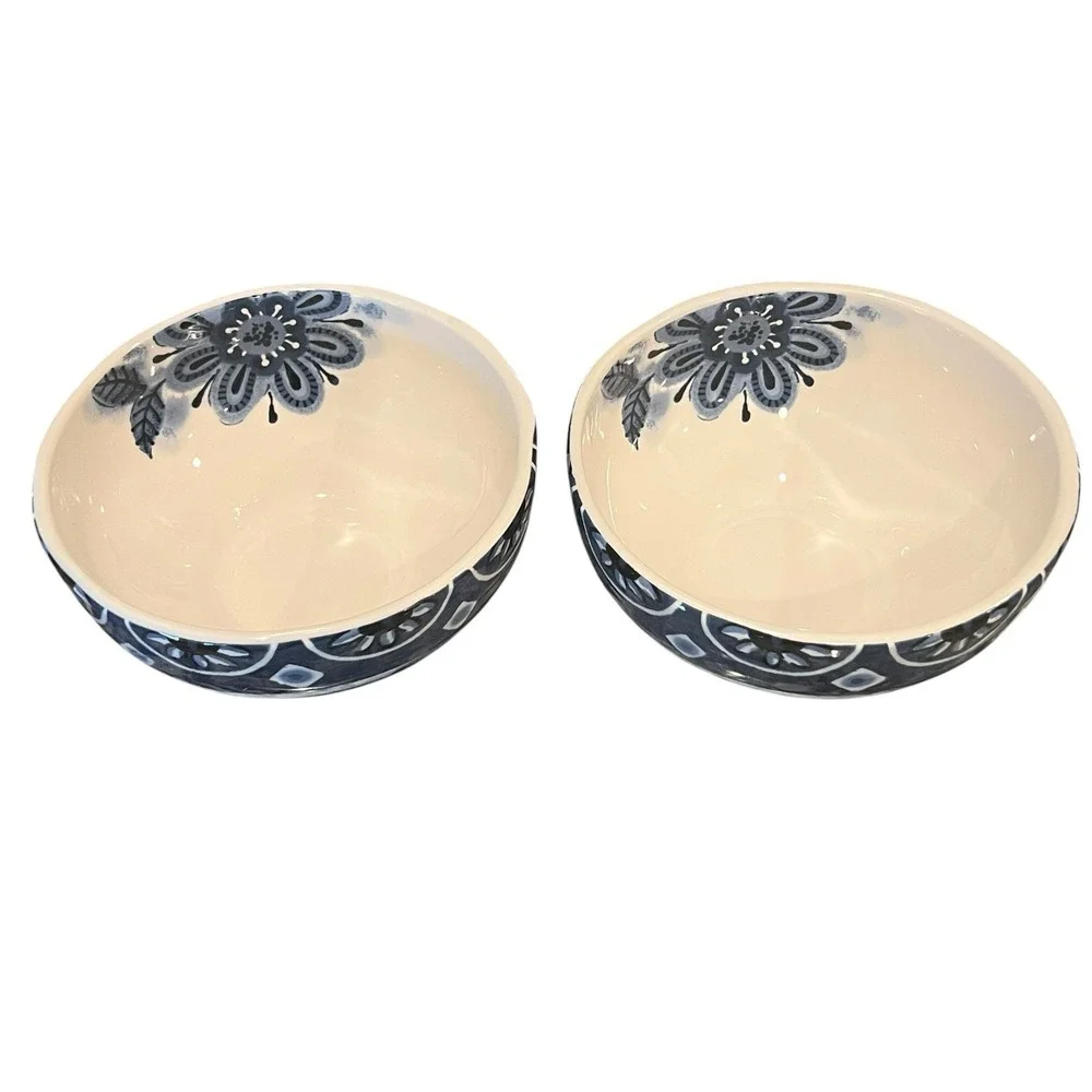 Pier 1 Imports Indigo Floral 6